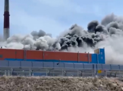 На Сахалинской тепловой электростанции ГРЭС-2 произошел пожар (Видео)