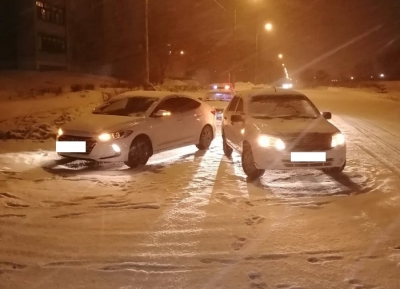 Две автоледи столкнулись на пр. Комсомольском