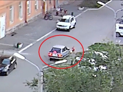 Во дворе на ул. Советской под колеса машины попал ребенок (Видео)