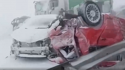 Массовая авария произошла на трассе Уфа-Оренбург. Есть жертвы (Видео)