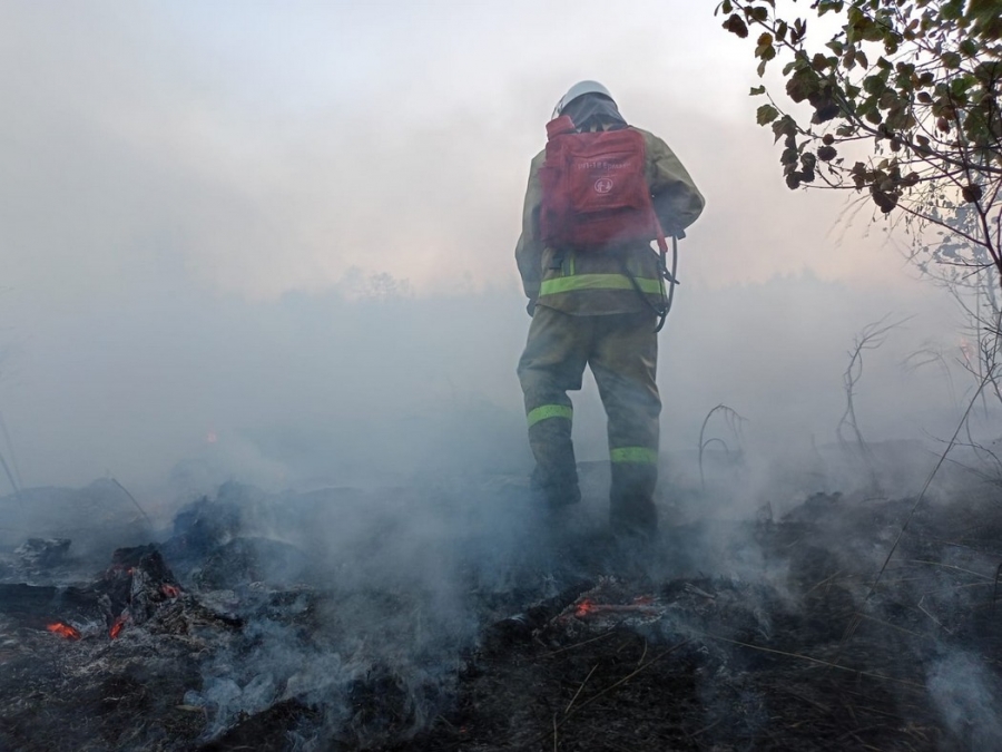 На востоке Оренбуржья продолжается борьба с природными пожарами