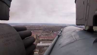 Минобороны РФ показало видео уничтожения вертолётами Ка-52 бронетехники ВСУ