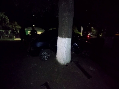 Водитель врезался в дерево в Сорочинске