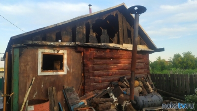 В новотроицком поселке случился пожар