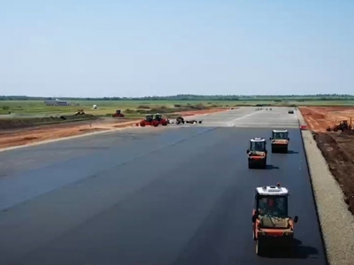 Реконструкция взлетно-посадочной полосы оренбугского аэропорта выполнена на 80%