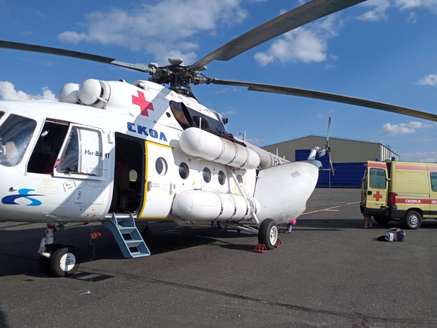 Вертолет санавиации доставил из Орска в Оренбург двух детей с тяжёлыми травмами