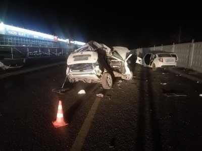 Смертельная авария с участием трёх автомобилей в Оренбурге попала на видео