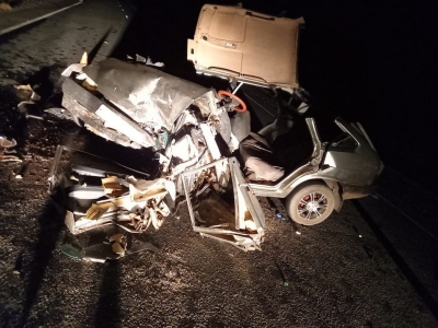 В Оренбуржье на трассе в лобовом ДТП погиб человек