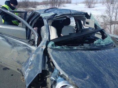 На трассе Оренбург - Орск произошла авария. Три человека пострадали (Фото)