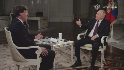 Опубликована полная версия интервью Путина американскому журналисту Такеру Карлсону