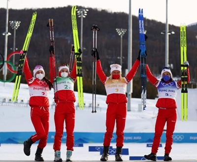 Российские лыжницы принесли России третье золото Олимпиады в Пекине