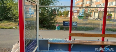В Новотроицке хулиганы повредили очередную остановку